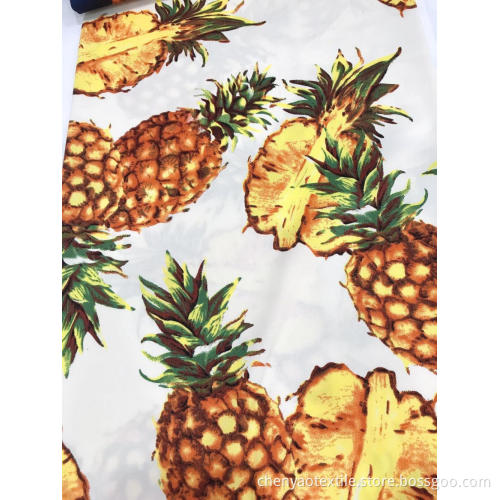 Summer Style Cotton Spendex Printed Fabric